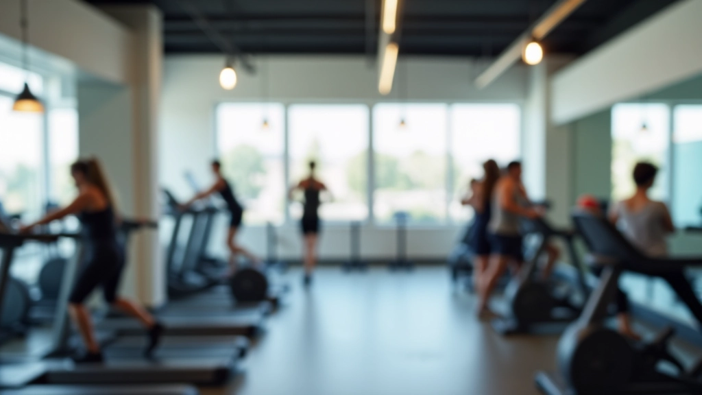 Centre de fitness moderne avec équipements et membres actifs